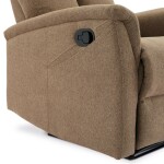 Relaxační křeslo, manuální ovládání, hnědá látka