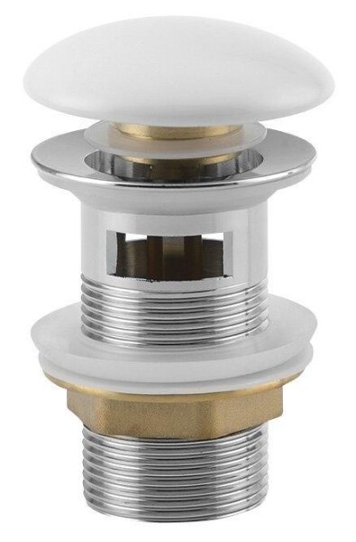 SAPHO - Umyvadlová výpust 5/4“, click-clack, keramická zátka, 10-50, bílá AR902