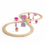 Bigjigs Rail Dřevěná vláčkodráha osmička pro princezny