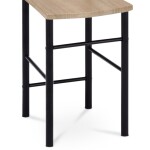 Němý sluha, výška 119 cm, MDF - dekor dub sonoma, kov - černý lak, nosnost 90 kg