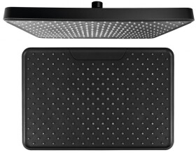 SAPHO - Hlavová sprcha, 205x305, silikon trysky, ABS/černá mat SK152B