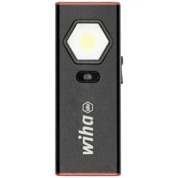 Wiha LED svítilna černá/červená / Svítilna / 1200 lm / COB LED / USB-C nabíjení / IK07/IPX3 (45699)