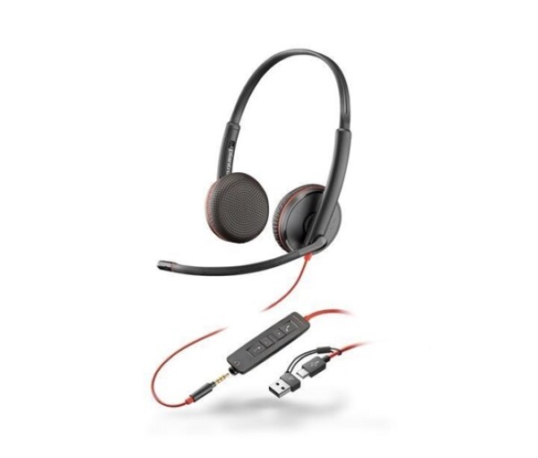 Poly Blackwire 3325 MS Teams náhlavní souprava, 3.5 mm jack + USB-C/A adaptér, stereo EDF_1587135