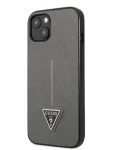 Pouzdro Guess PU Saffiano Triangle iPhone 13 mini Silver