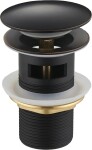 MEXEN - Zátka klik-klak s přepadem kulatá, stará černá 79920-79