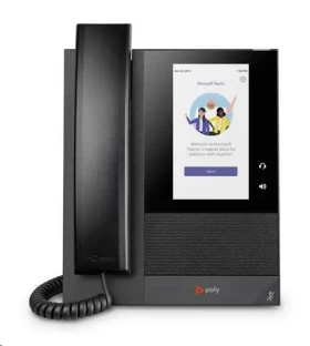 Poly CCX 400 bez zdroje černá / telefon se sluchátkem / displej 5.0" / USB 2x GLAN / kompatibilita Microsoft Teams (2200-49700-019)