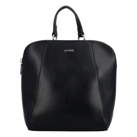 Pevný koženkový dámský městský batůžek Romantica, černá