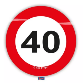 Ptakoviny.cz Konfety na stůl XL Dopravní značka 40 let - 48 ks