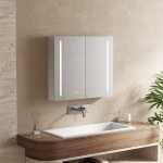 Mereo Koupelnová galerka 80 cm, zrcadlová skříňka, stříbrná CN191