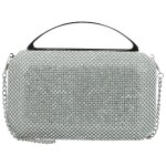 Třpytivá dámská plesová kabelka Moon Kaela, stříbrná