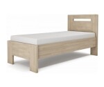 TEXPOL Jednolůžko LÍVIA H - horizontální čelo BUK ROZMĚR: 90 x 200 cm