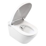 Mereo WC s integrovaným elektronickým bidetem, RIMLESS, 592x380x430 cm, keramické, vč. sedátka VSD110S2