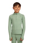 Dětské merino tričko s dlouhým rukávem ICEBREAKER Kids 260 Tech LS Half Zip, Seaglass velikost: 4