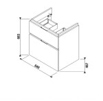 JIKA - Cubito Pure Umyvadlová skříňka 64x68 cm, dub H40J4244025191