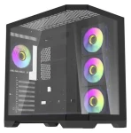 DarkFlash FT418 PRO černá / ATX / 7x ARGB ventilátor / 3x tvrzené sklo / 1x USB 3.0 1x USB 2.0 / bez zdroje (FT418 PRO Black)