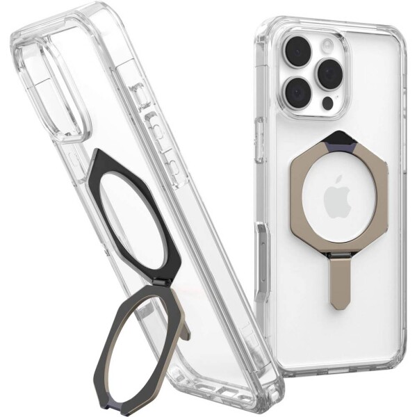 Urban Armor Gear Plyo XTE zadní kryt na mobil Apple iPhone 16 Pro Max transparentní, titan 1552552, Kompatibilní s MagSafe, stojící, odolné vůči nárazům
