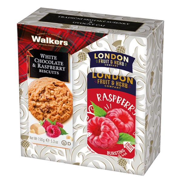 Dárková sada Malina se sušenkami (London, Walkers)