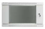 Lanberg WF01-6406-10S šedý / Nástěnný rozvaděč 19" / 6U / 600×450 mm / prosklené dveře / flat pack (WF01-6406-10S)