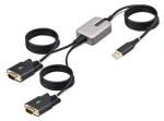 StarTech USB adaptér na 2x RS232 DB9 černá / Adaptér / 2x DB9 / 4 m / FTDI FT2232H (2P6FFC-USB-SERIAL)