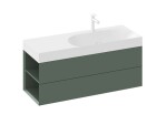 RAVAK - Lite Umyvadlová skříňka 120x45x43 cm, 2 zásuvky, Grey Green X000001882