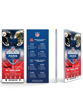Obraz NFL NFL 2026 Paris Game Steelers vs Saints Acrylic Ticket
