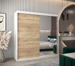 Šatní skříň Abi T2 Barva korpusu: Bílá, Rozměry: 150 cm, Dveře: Černá