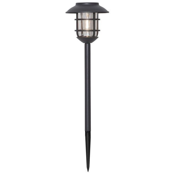 STAR TRADING Zahradní světlo na solární napájení Bollard Filippa, černá barva, plast