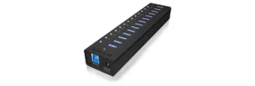 IcyBox IB-AC6113 USB Hub černá / 13x USB 3.0 / s USB nabíjením (IB-AC6113)