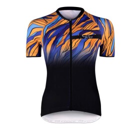 Dres FORCE LIFE UNI, krátký rukáv, černo-modro-oranžový (Barva černo-modro-oranžová, velikost M)