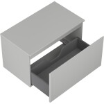 MEXEN/S - Orio koupelnová skříňka pod umyvadlo 80 cm s deskou, 1 šuplík, šedá mat 91A10-08047-1-BFC62