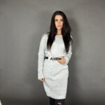 HOSH Pletené šaty ELLIS s páskem Barva: Černá