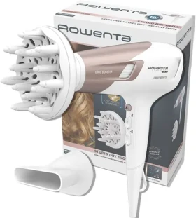 Rowenta Studio Dry Glow CV 5830 černo-růžová / fén na vlasy / 2100 W / difuzér / studený vzduch / 2 teploty / 2 rychlost (CV5830F0)