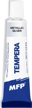 Temperové barvy 12ml METAL stříbrná