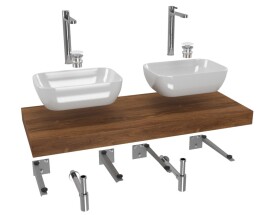 Koupelnová sestava SAT s deskou pod umyvadlo Dolce 120x8x50 cm dub charleston KSETDO19 KSETDO19