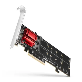 AXAGON PCEM2-ND šedá / PCIe M.2 řadič / 2x M.2 2230 až 22110 (PCEM2-ND)