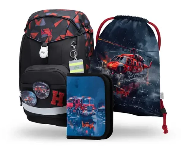 BAAGL SET 3 Airy Plus Záchranáři: batoh, penál, sáček (A-36088)