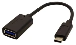 Neutralle OTG kabel USB-C - USB-A černá / Redukce USB / USB-C samec - USB-A samice / 0,15 m / USB 3.1