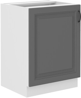 Spodní skříňka Stilo 60 D 1F BB Barva korpusu: Bílá, Barva dvířek: Dust Grey
