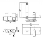 PAFFONI - Tango Umyvadlová baterie pod omítku s tělesem, chrom TA105CR