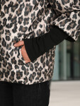 Dámská přechodná bunda v leopardí růžové barvě FashionStreet TY5550 XXL