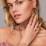 Royal Fashion prsten 14k zlato Vermeil GU-DR20559R-ROSEGOLD-MOONSTONE-TOPAZ Velikost: 10 (EU: 61-63)