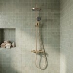 REA - Sprchový Set Arcos brush gold REA-P8716