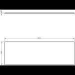 MEXEN/S - Orio koupelnová skříňka pod umyvadlo 140 cm s deskou, 2 zásuvky, šedá mat 91A10-14047-2-BFFC62