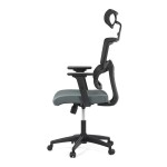 Kancelářská židle, potah šedá látka a černá síťovina MESH, houpací mech.