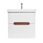 Koupelnová skříňka s umyvadlem a baterií SAT Fusion 57,5x53x45 cm bílá matná mat SATFUSION260WMWBA SATFUSION260WMWBA