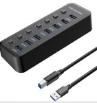 PremiumCord USB 3.2 Superspeed HUB 7-portový / Hub / USB 3.2 Gen 1 / 5 Gbps / vypínače portů (KU3HUB7A)