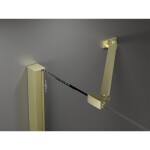 MEXEN/S - Velar Duo čtvercový sprchový kout 90 x 90, transparent, zlatá kartáčovaná 871-090-090-02-55