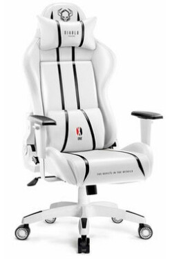 Diablo X-One 2.0 Kids bílo-černá / herní dětská židle / nastavitelná / umělá kůže / pojezdová kolečka / nosnost 160 kg (X-ONECZNCZE0B)