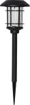 STAR TRADING Zahradní osvětlení na solární napájení Bollard – set 3 ks, černá barva, plast
