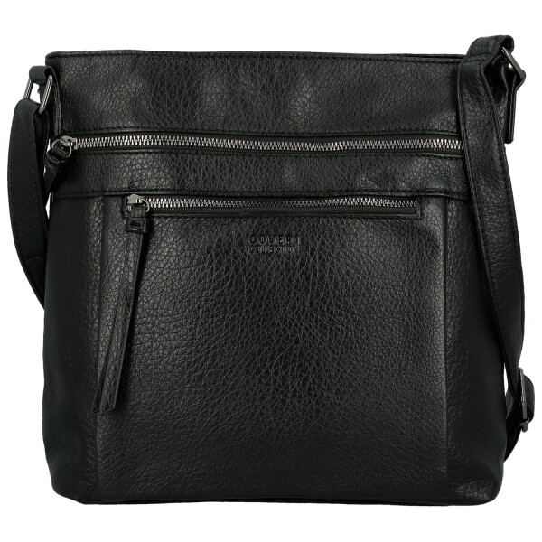 Stylová dámská koženková crossbody kabelka Orniva, černá